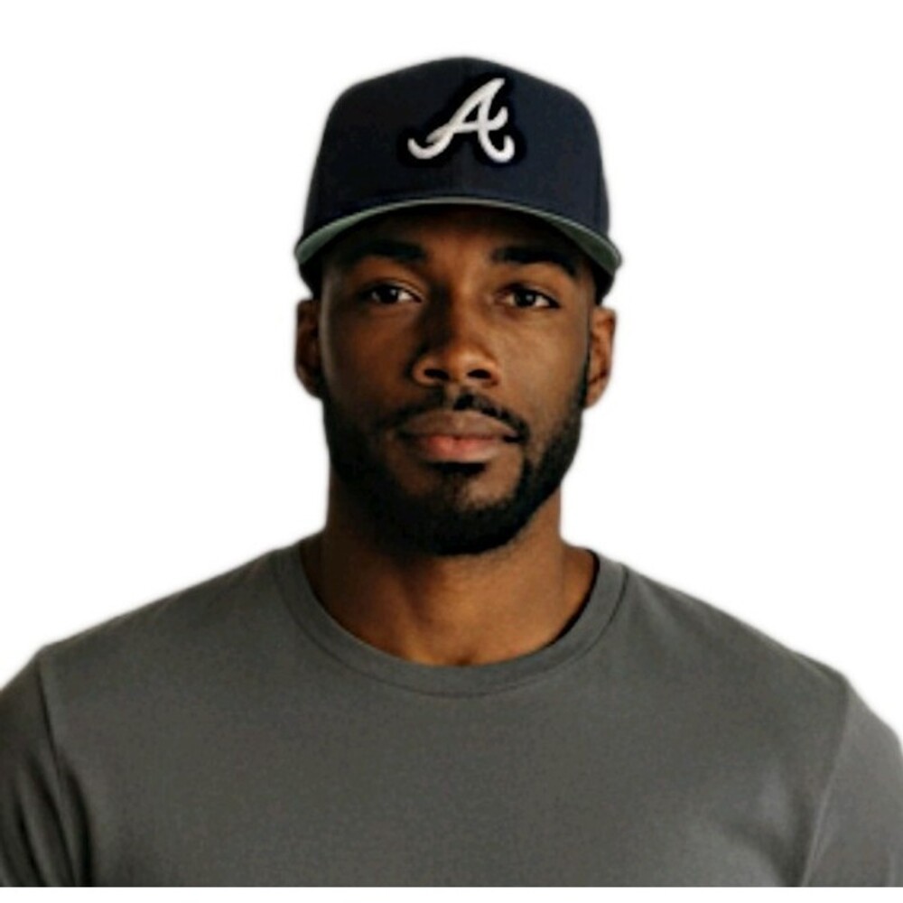 New Era 59FIFTY Atlanta Braves Fitted Hat Size 7 Navy MLB On Field Cap NWOT - Picture 8 of 8